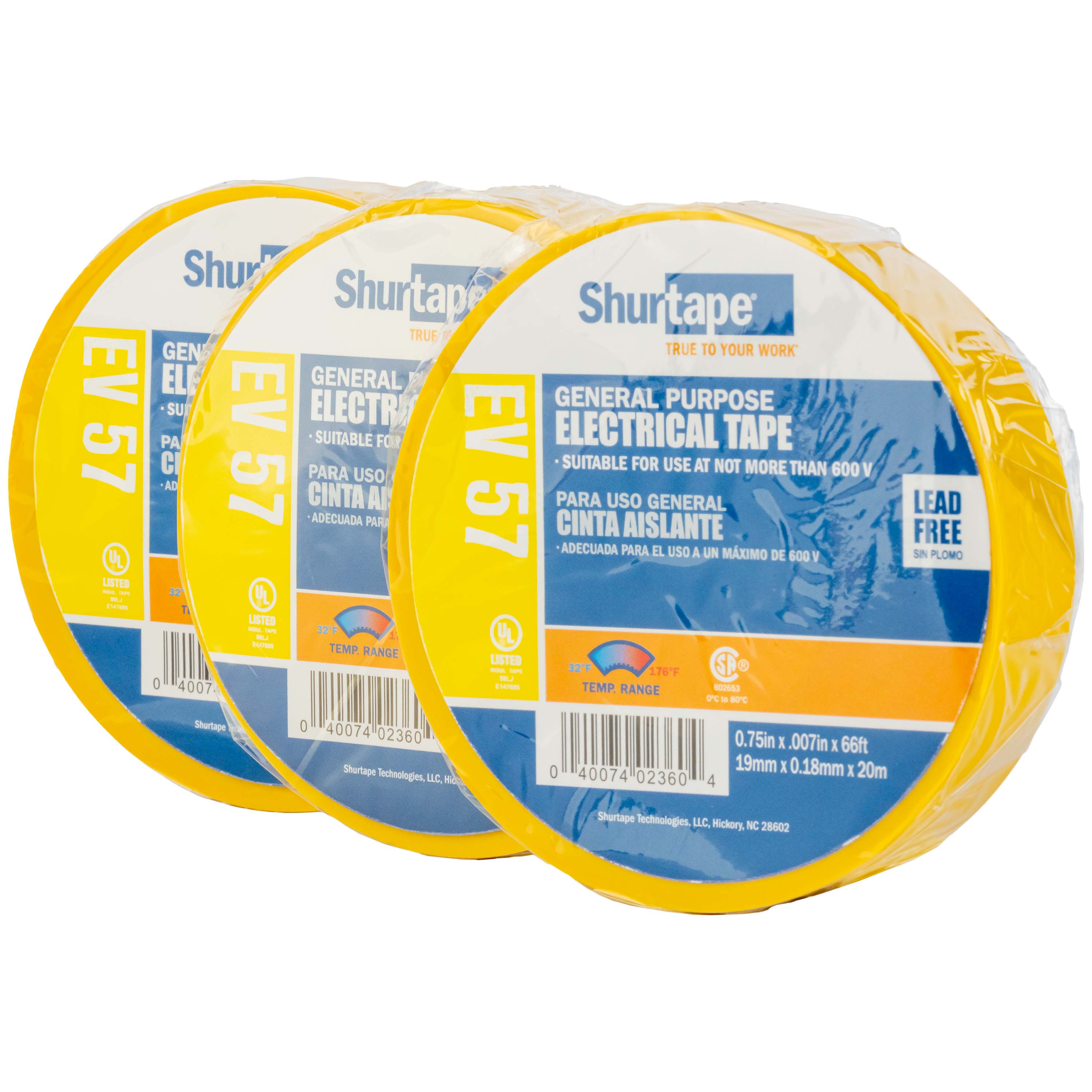 Economy Color Coding Vinyl Electrical Tape - Yellow